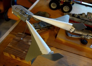 Finally, Modeler Ro showed off this spacecraft in progress, a combination of a Soviet rocket and plane.