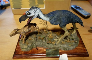 Modeler Bill brought this Phorusrhacos diorama.