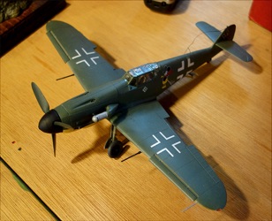 For show and tell, Modeler Mike brought the 1/32 Me 109.