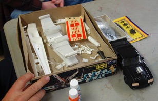 Modeler Marshall is working on the old X_wing kit from the 70's.