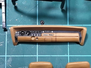 The dash is painted and detailed.